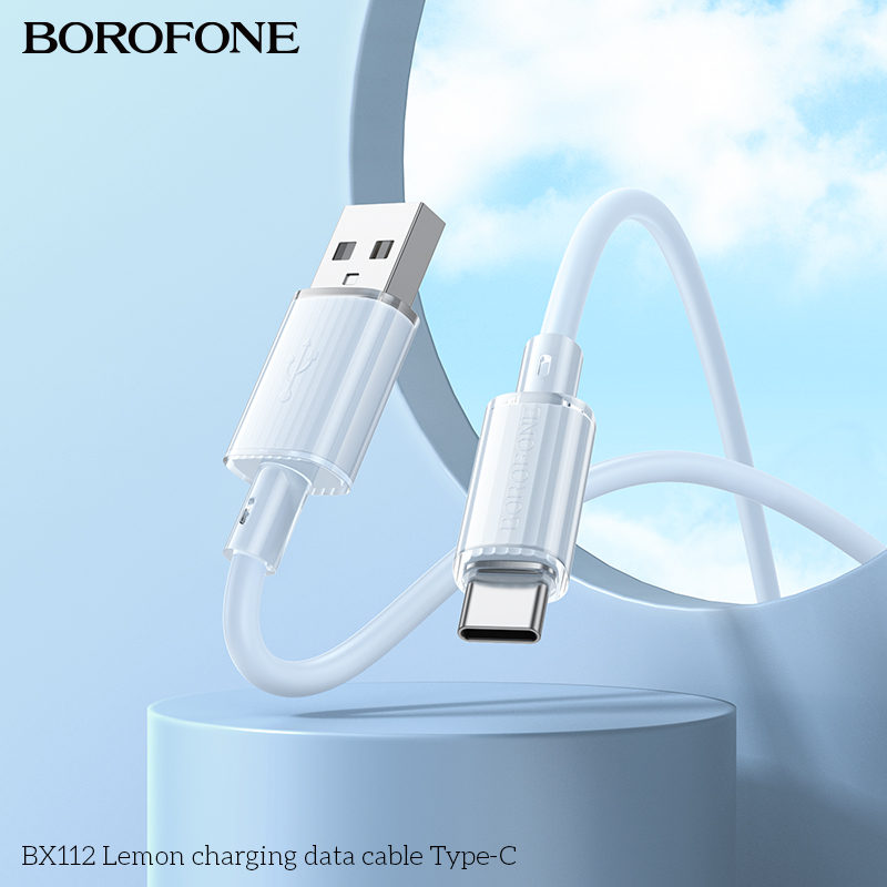 BOROFONE BX112 Lemon USB-A to USB-C cable NZ 7